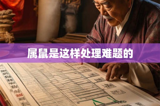 属鼠是这样处理难题的 属鼠是这样处理难题的