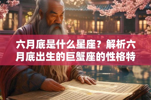 六月底是什么星座？解析六月底出生的巨蟹座的性格特点