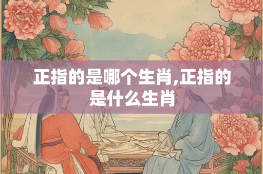 正指的是哪个生肖,正指的是什么生肖 正指的是哪个生肖,正指的是什么生肖