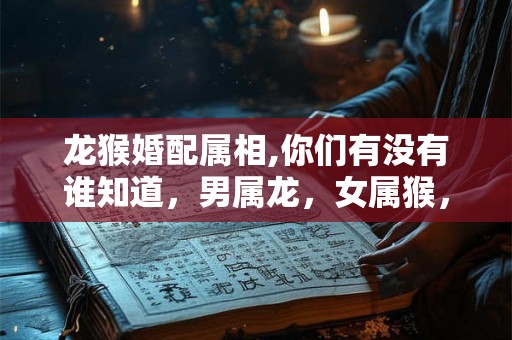 龙猴婚配属相,你们有没有谁知道,男属龙,女属猴,般配不 龙猴婚配属相,你们有没有谁知道,男属龙,女属猴,般配不