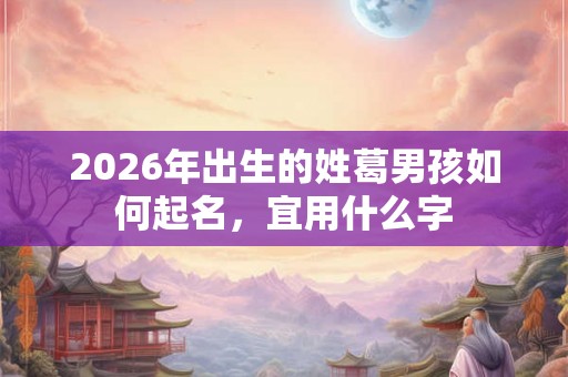 2026年出生的姓葛男孩如何起名，宜用什么字