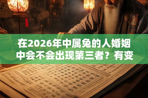 在2026年中属兔的人婚姻中会不会出现第三者？有变数吗？