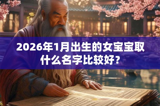 2026年1月出生的女宝宝取什么名字比较好？