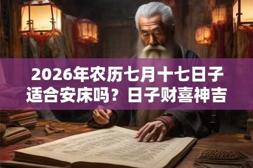 2026年农历七月十七日子适合安床吗?日子财喜神吉位在哪? 2026年农历七月十七日子适合安床吗?日子财喜神吉位在哪?