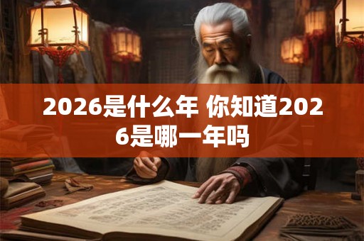 2026是什么年 你知道2026是哪一年吗
