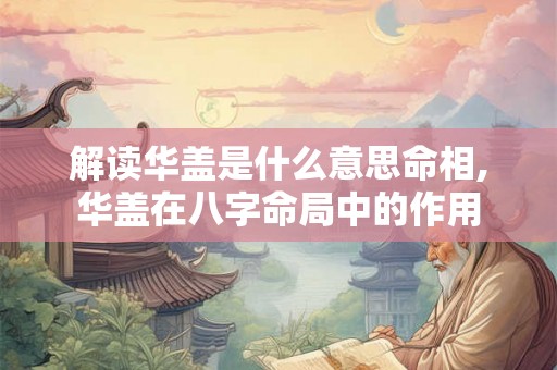 解读华盖是什么意思命相,华盖在八字命局中的作用 解读华盖是什么意思命相,华盖在八字命局中的作用