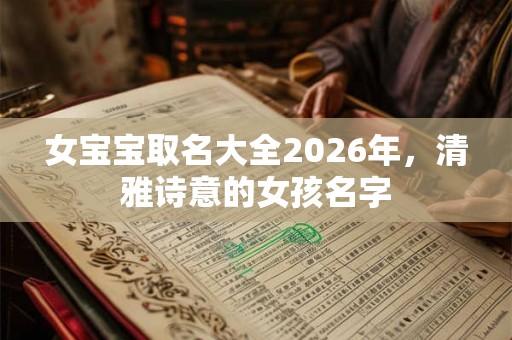 女宝宝取名大全2026年，清雅诗意的女孩名字