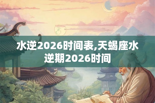 水逆2026时间表,天蝎座水逆期2026时间