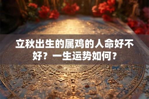 立秋出生的属鸡的人命好不好?一生运势如何? 立秋出生的属鸡的人命好不好?一生运势如何?
