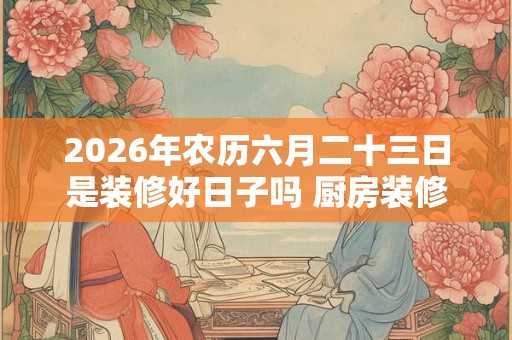 2026年农历六月二十三日是装修好日子吗 厨房装修禁忌
