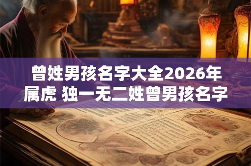 曾姓男孩名字大全2026年属虎 独一无二姓曾男孩名字
