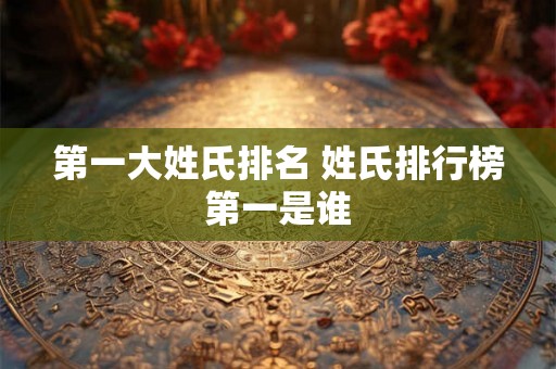 第一大姓氏排名 姓氏排行榜第一是谁 第一大姓氏排名 姓氏排行榜第一是谁
