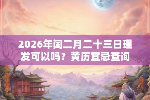 2026年闰二月二十三日理发可以吗？黄历宜忌查询
