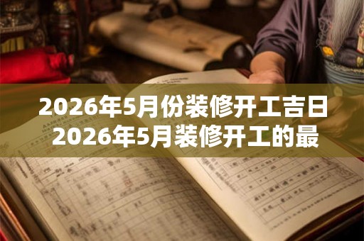 2026年5月份装修开工吉日 2026年5月装修开工的最佳吉日