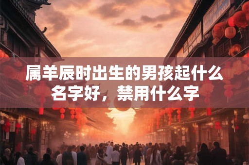 属羊辰时出生的男孩起什么名字好，禁用什么字