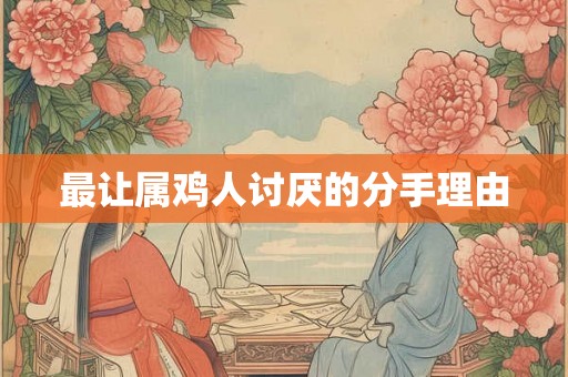 最让属鸡人讨厌的分手理由