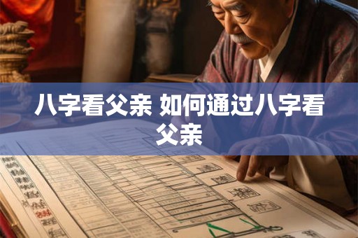 八字看父亲 如何通过八字看父亲
