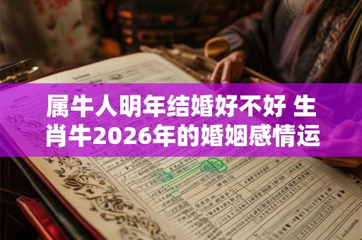 属牛人明年结婚好不好 生肖牛2026年的婚姻感情运势