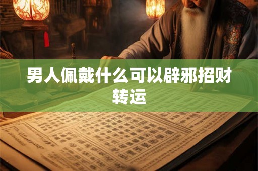 男人佩戴什么可以辟邪招财转运