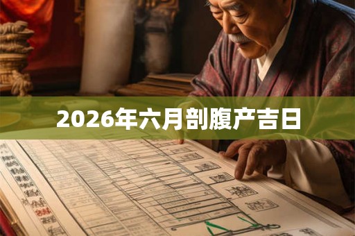2026年六月剖腹产吉日
