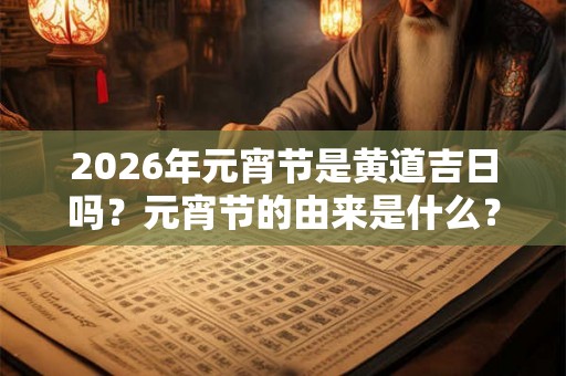 2026年元宵节是黄道吉日吗？元宵节的由来是什么？