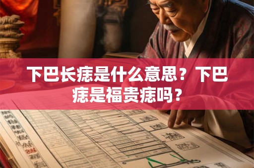 下巴长痣是什么意思？下巴痣是福贵痣吗？