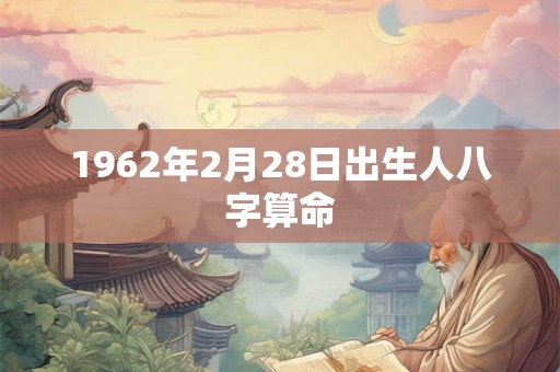 1962年2月28日出生人八字算命
