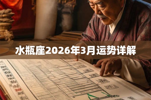 水瓶座2026年3月运势详解