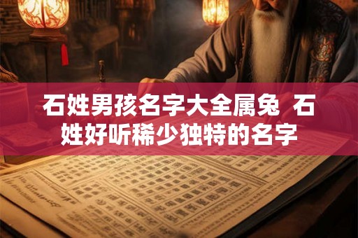 石姓男孩名字大全属兔  石姓好听稀少独特的名字