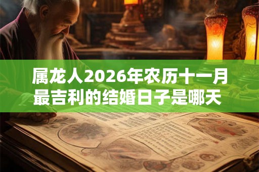 属龙人2026年农历十一月最吉利的结婚日子是哪天 本月宜出嫁的吉日查询 属龙人2026年农历十一月最吉利的结婚日子是哪天 本月宜出嫁的吉日查询
