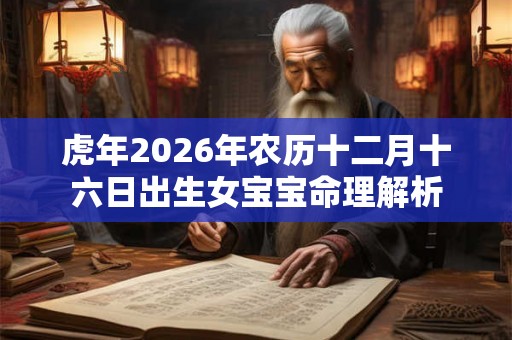 虎年2026年农历十二月十六日出生女宝宝命理解析