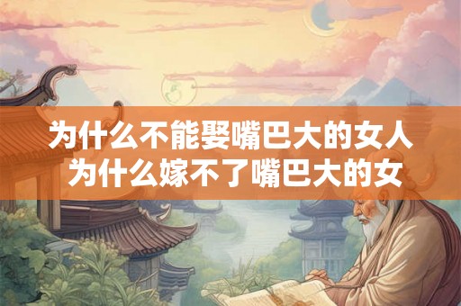 为什么不能娶嘴巴大的女人 为什么嫁不了嘴巴大的女人 为什么不能娶嘴巴大的女人 为什么嫁不了嘴巴大的女人