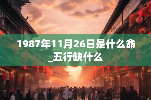 1987年11月26日是什么命_五行缺什么