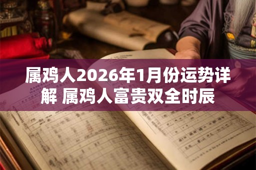 属鸡人2026年1月份运势详解 属鸡人富贵双全时辰