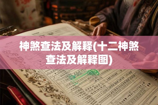神煞查法及解释(十二神煞查法及解释图)
