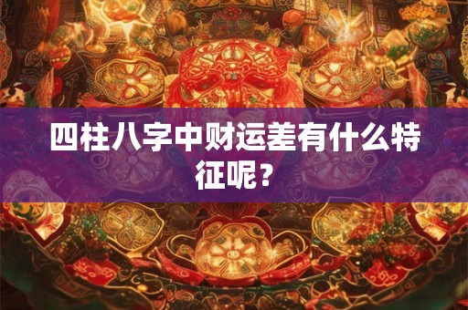 四柱八字中财运差有什么特征呢? 四柱八字中财运差有什么特征呢?