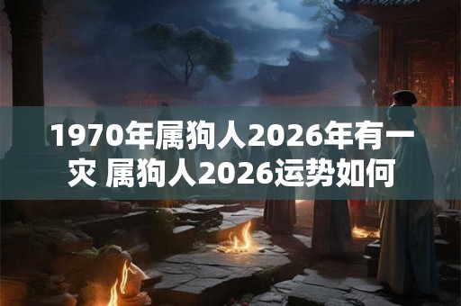 1970年属狗人2026年有一灾 属狗人2026运势如何