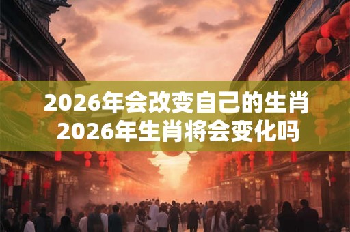 2026年会改变自己的生肖 2026年生肖将会变化吗