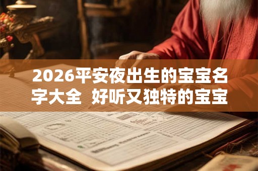 2026平安夜出生的宝宝名字大全  好听又独特的宝宝名字