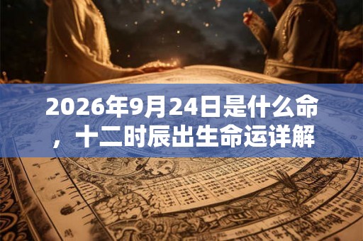 2026年9月24日是什么命，十二时辰出生命运详解