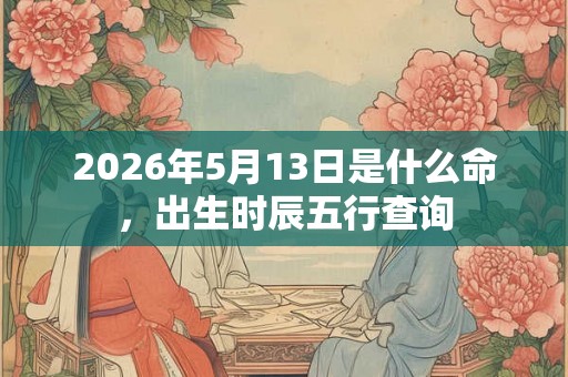 2026年5月13日是什么命，出生时辰五行查询