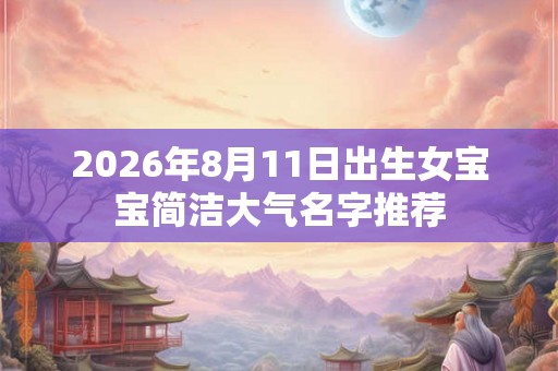 2026年8月11日出生女宝宝简洁大气名字推荐 2026年8月11日出生女宝宝简洁大气名字推荐