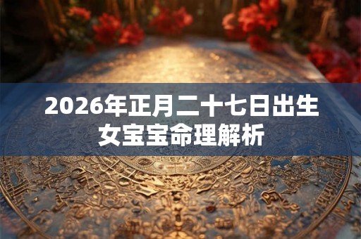2026年正月二十七日出生女宝宝命理解析