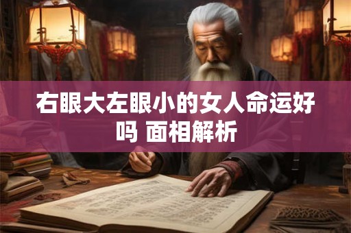 右眼大左眼小的女人命运好吗 面相解析