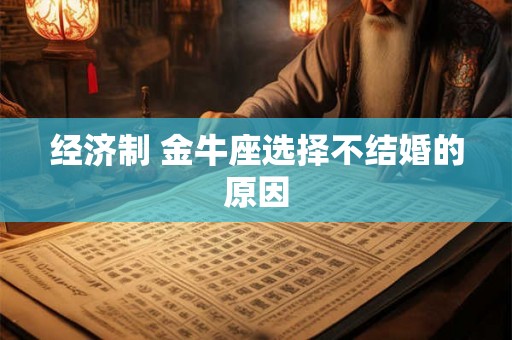 经济制 金牛座选择不结婚的原因 经济制 金牛座选择不结婚的原因