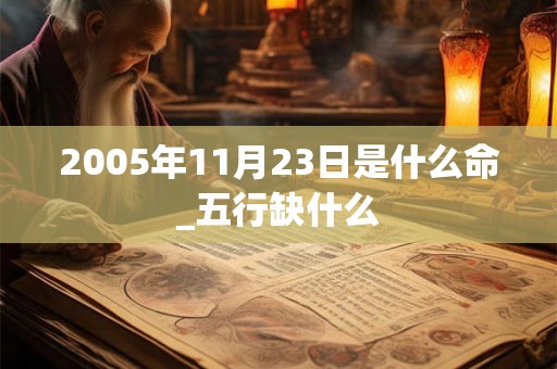 2005年11月23日是什么命_五行缺什么