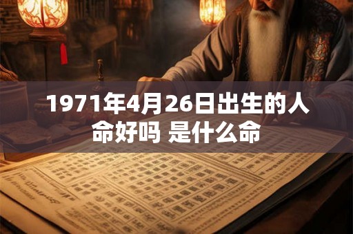 1971年4月26日出生的人命好吗 是什么命 1971年4月26日出生的人命好吗 是什么命