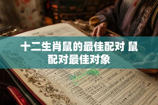 十二生肖鼠的最佳配对 鼠配对最佳对象