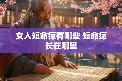 女人短命痣有哪些 短命痣长在哪里