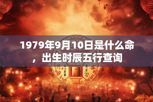 1979年9月10日是什么命，出生时辰五行查询